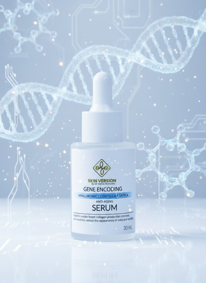 Close-up of SkinVersion Anti-Aging Serum clear texture drop